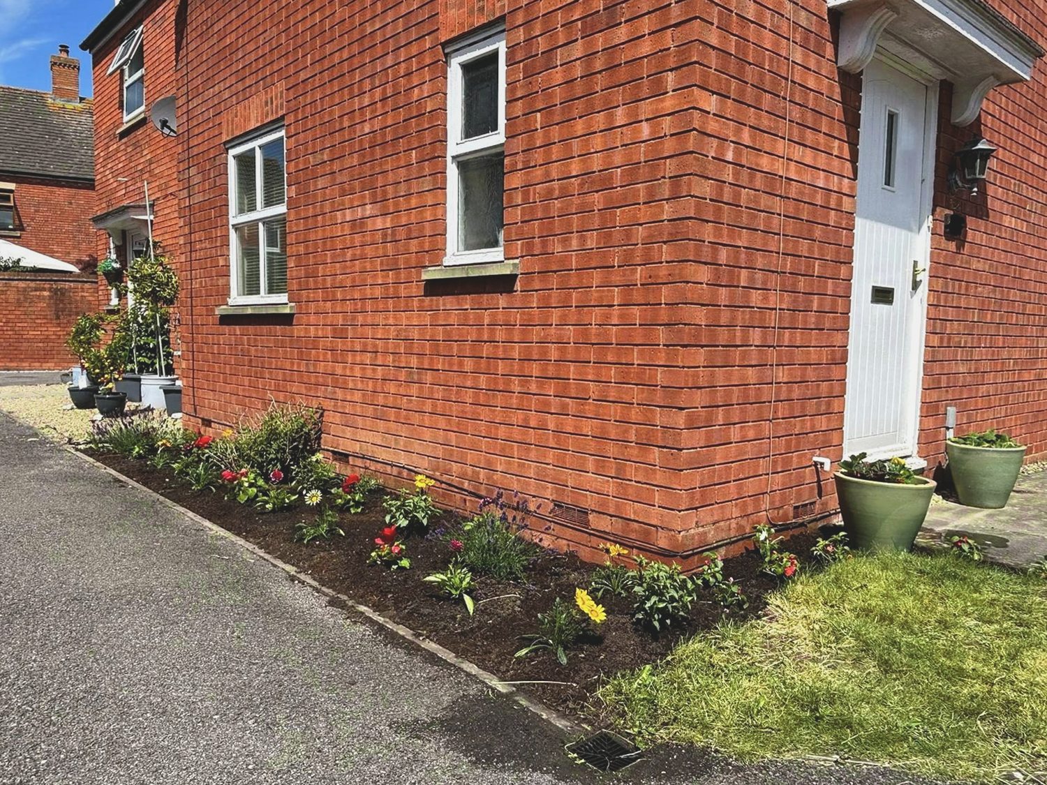 A refreshed border after local garden work