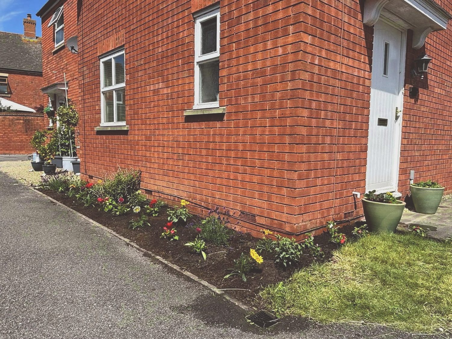 A refreshed border after local garden work