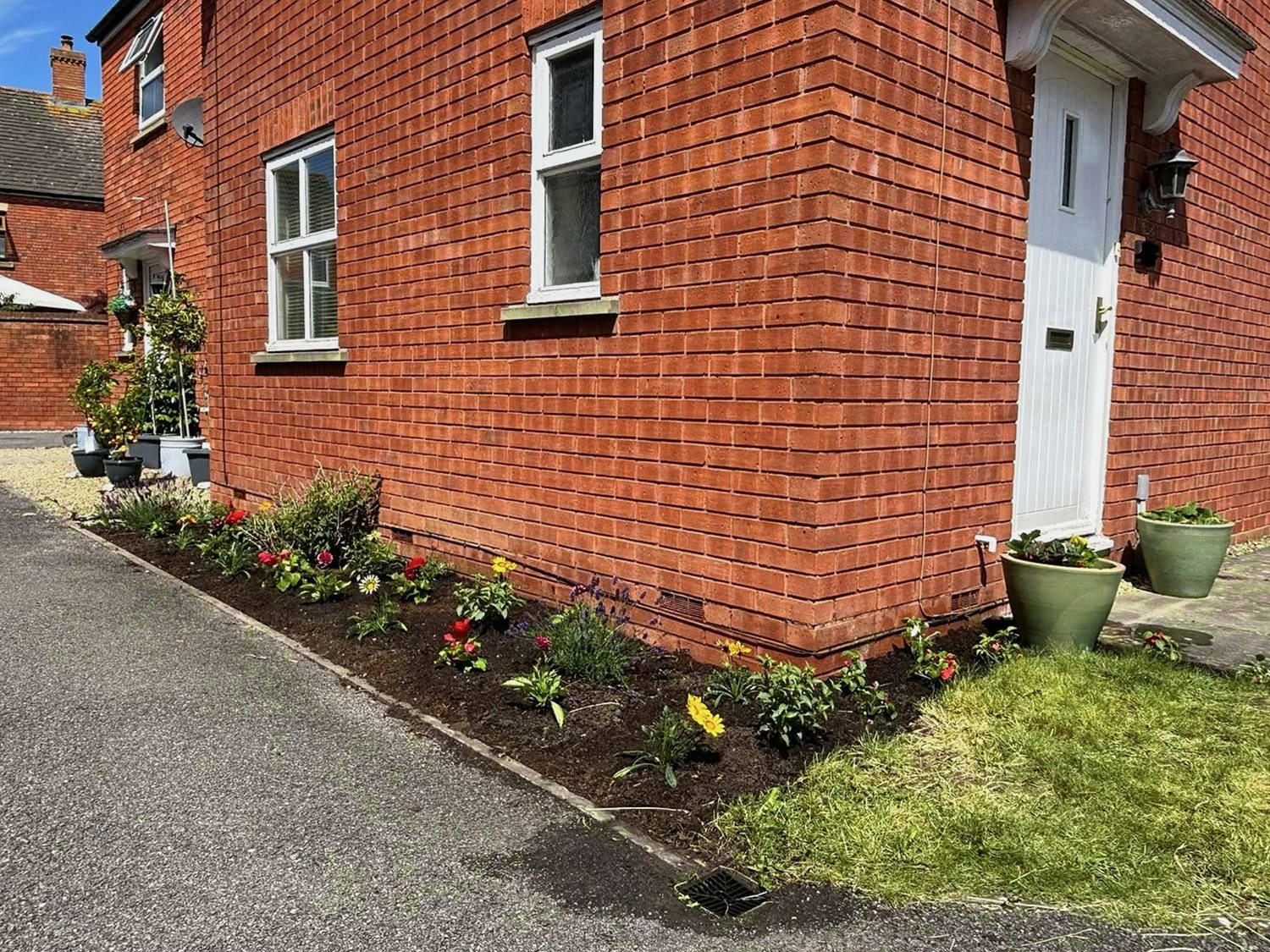 A refreshed border after local garden work