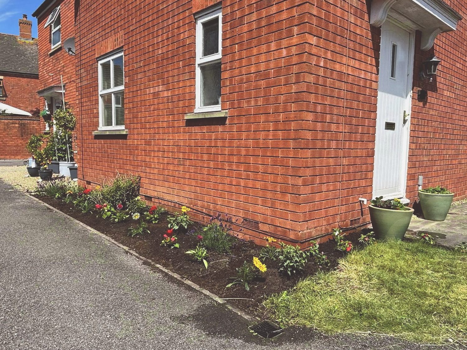 A refreshed border after local garden work