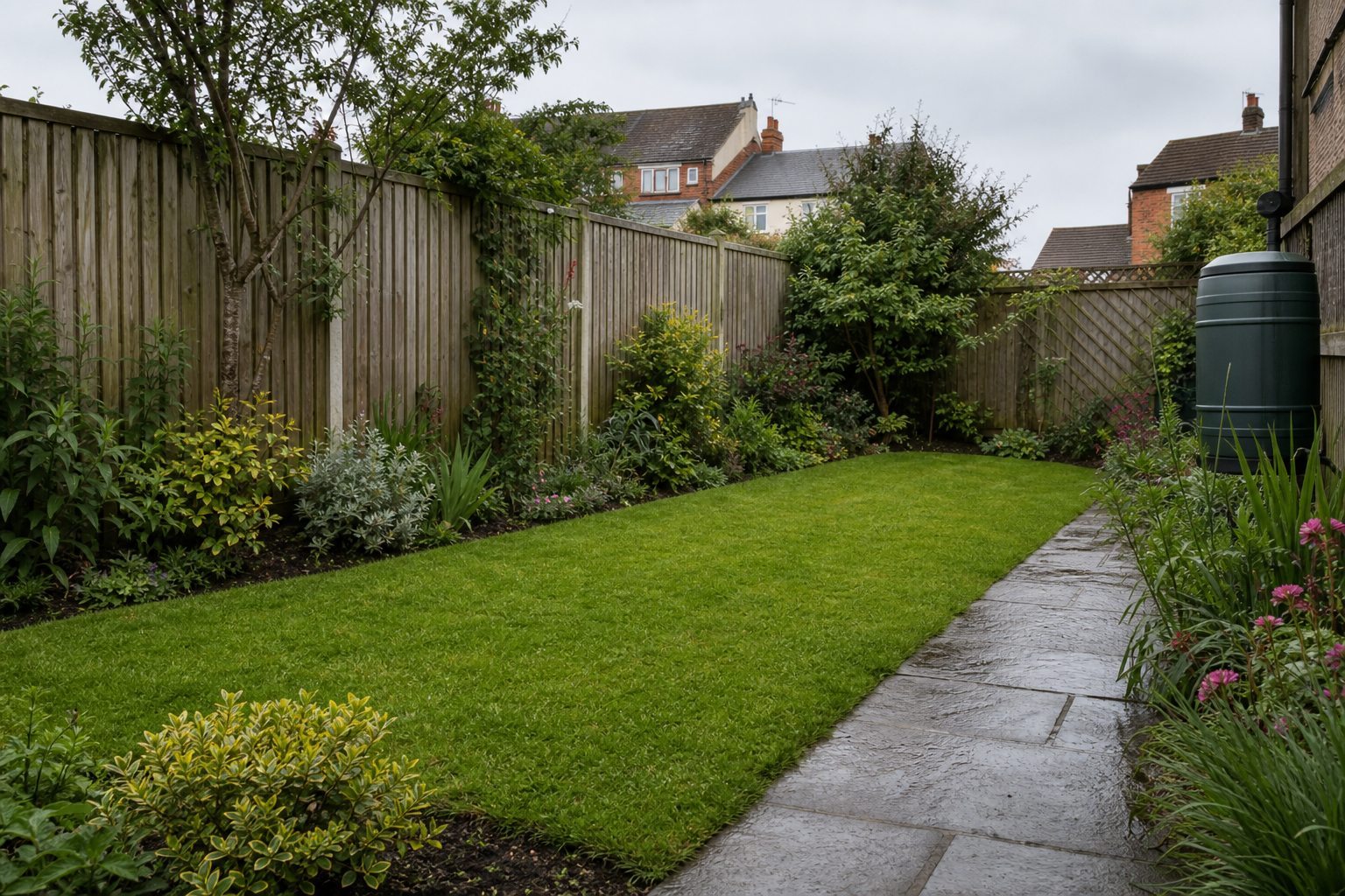 A tidy front garden in the Tewkesbury area