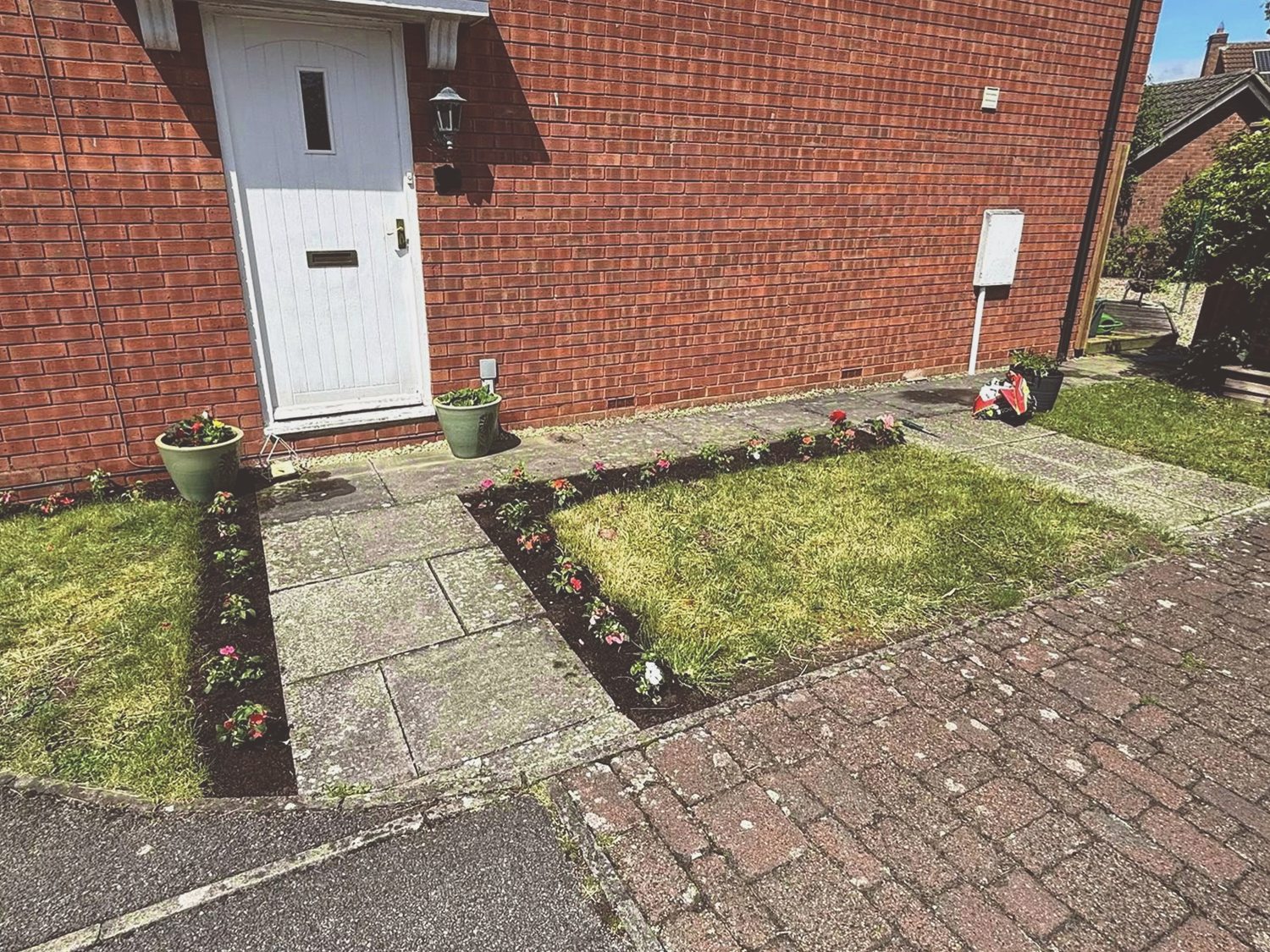 Front garden after a tidy-up and planting